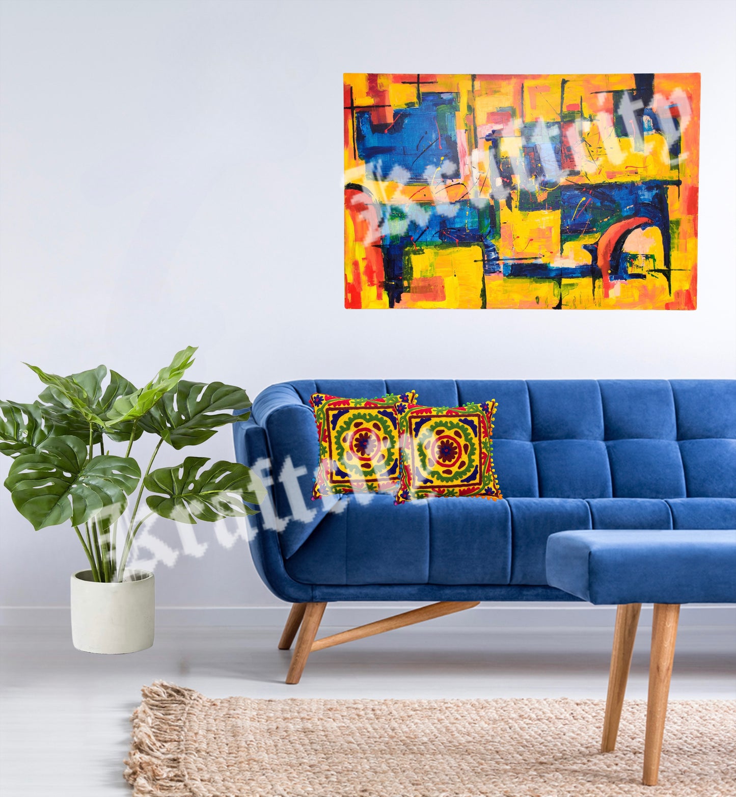 Embroided Suzani Cushion Cover Handmade Indian Pillow Cover (Each)