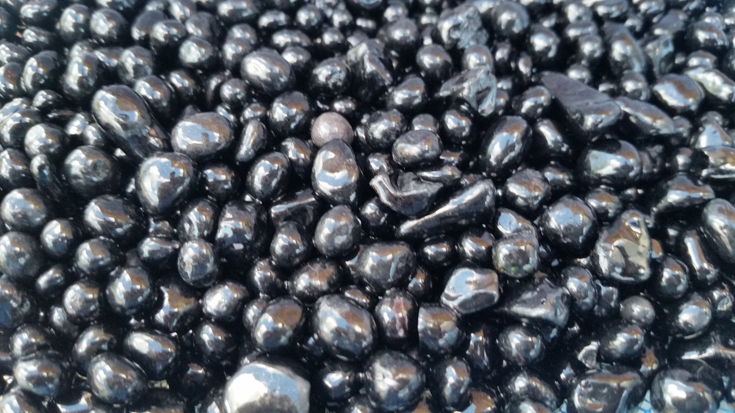Black Glass Pebbles