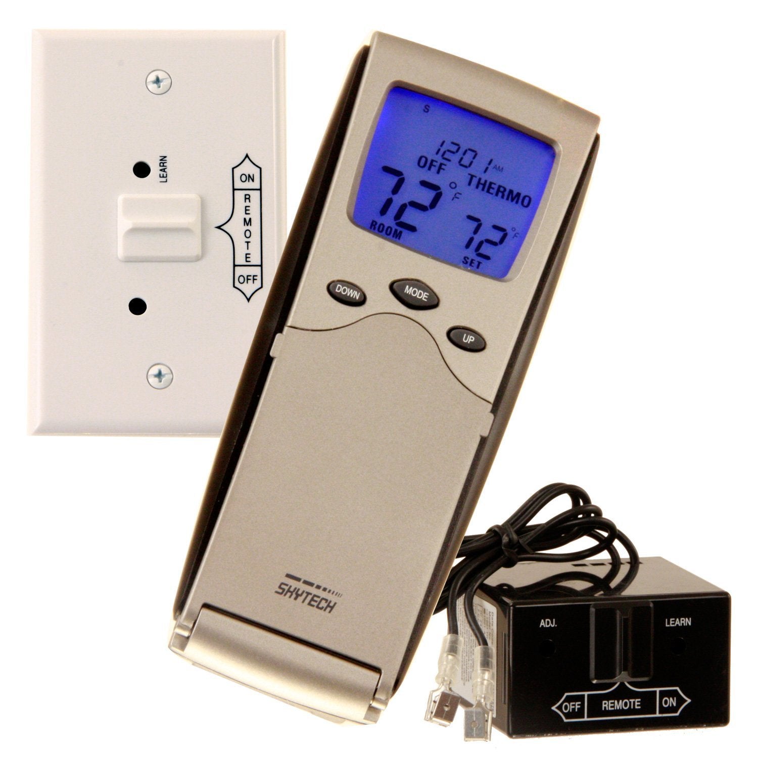 Skytech 5301 Timer/Thermostat Fireplace Remote Control with Backlit Touch  Screen