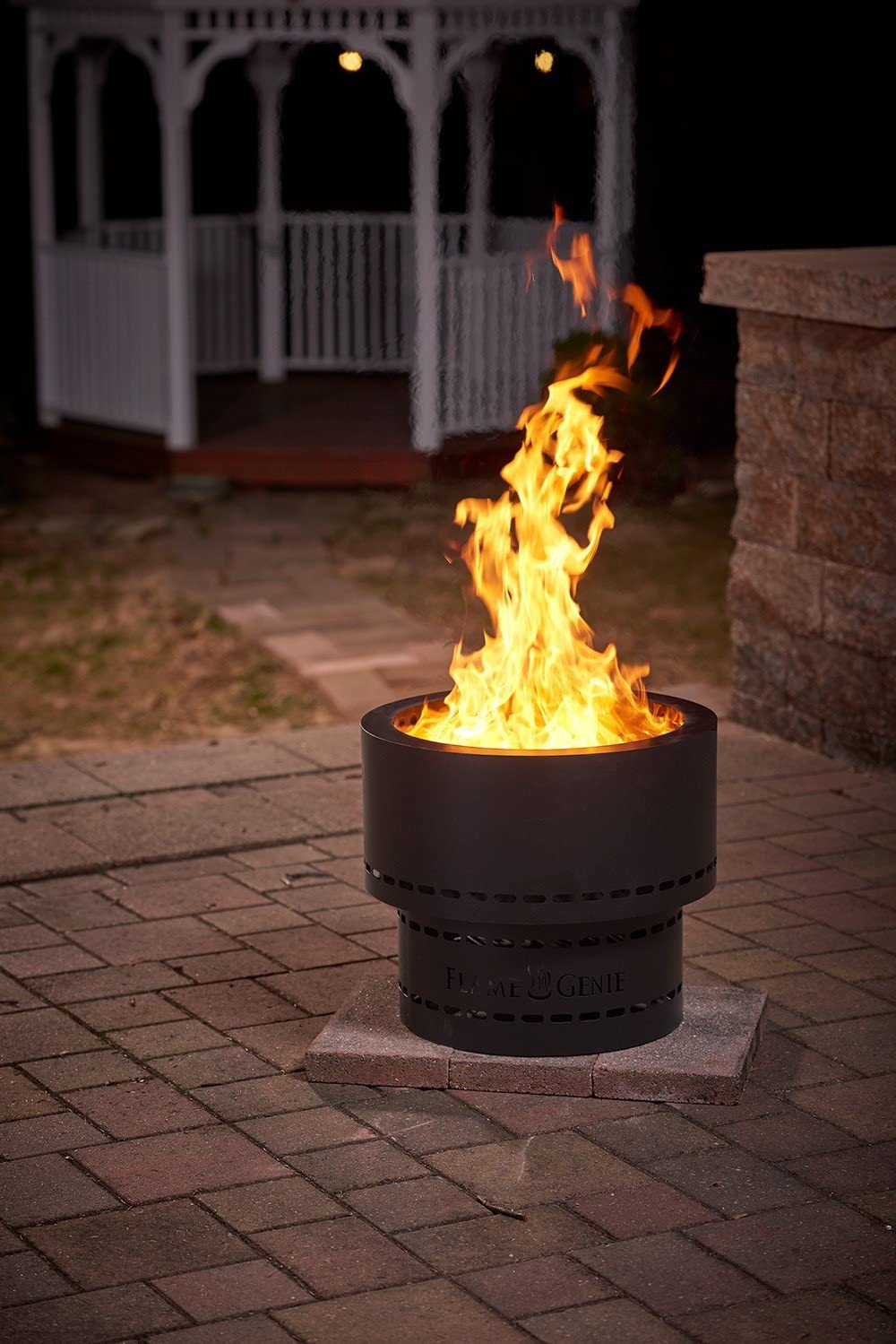 Flame Genie Portable Wood Pellet Fire Pit Black FG-19
