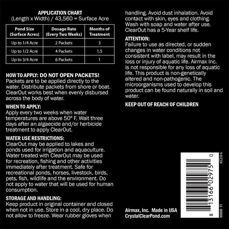 Crystal Clear Pond Clarifying Natural Bacteria - ClearOut