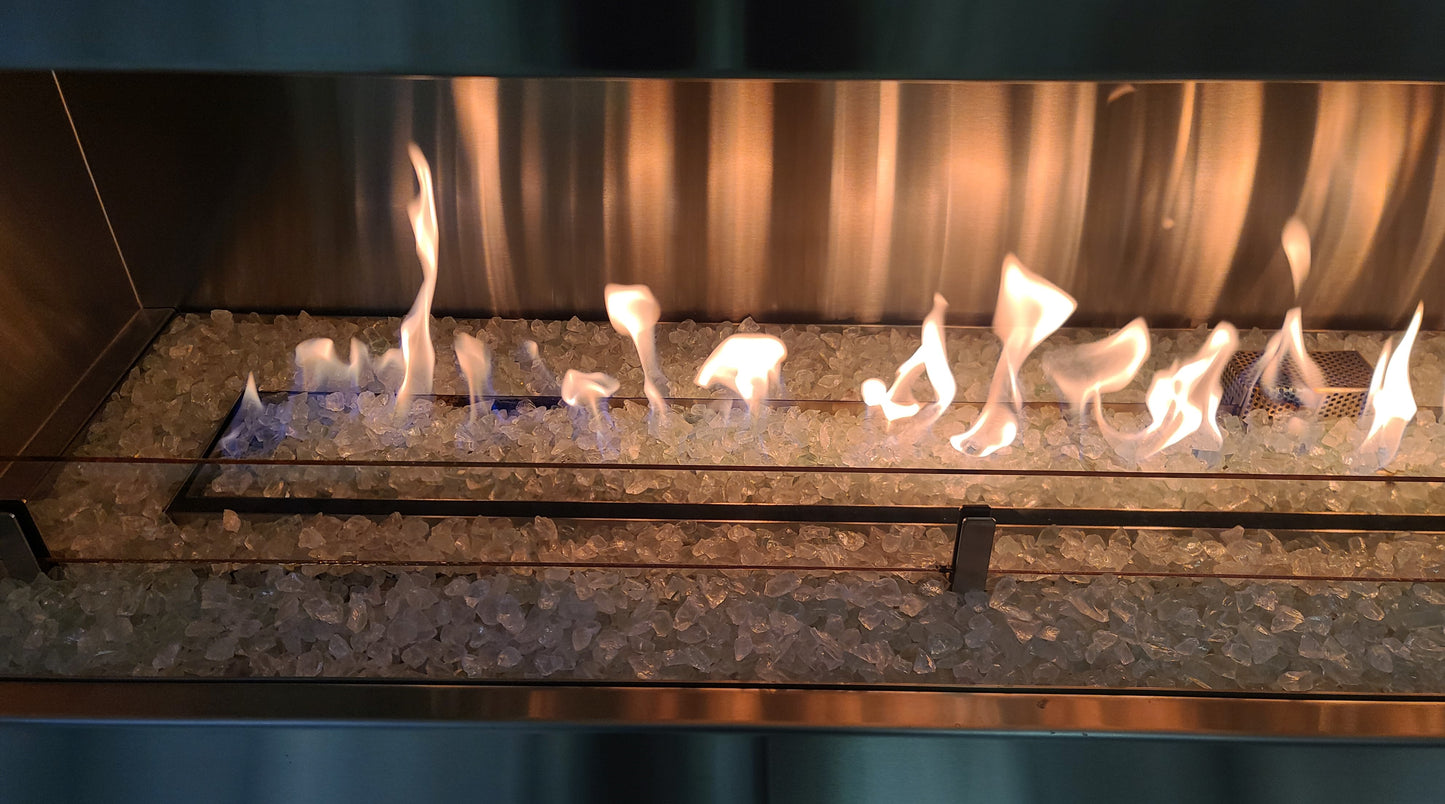 10 lb. Clear Crushed Fire Glass 1/2" for Fire Pits and Fireplace