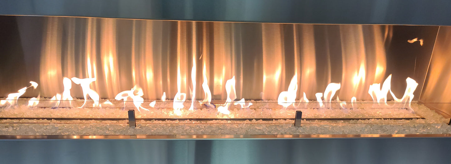 10 lb. Clear Crushed Fire Glass 1/2" for Fire Pits and Fireplace