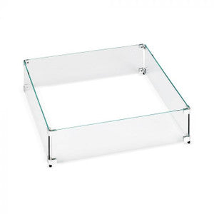Glass Wind Guard for Fire Pits Square