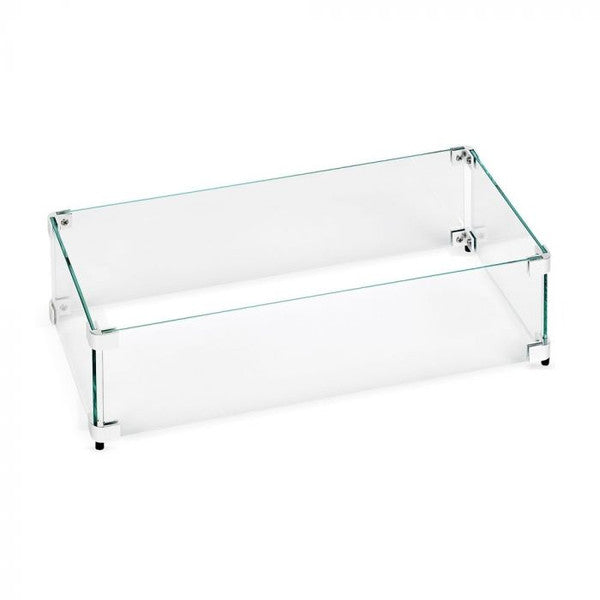 Glass Wind Guard for Fire Pits Rectangular
