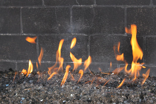 10 lb. Grey Reflective Fire Glass 1/4" for Fire Pits and Fireplace