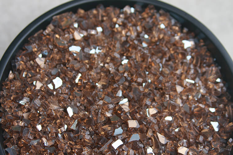 10 lb. Copper Reflective Fire Glass 1/4" for Fire Pits , Fireplace