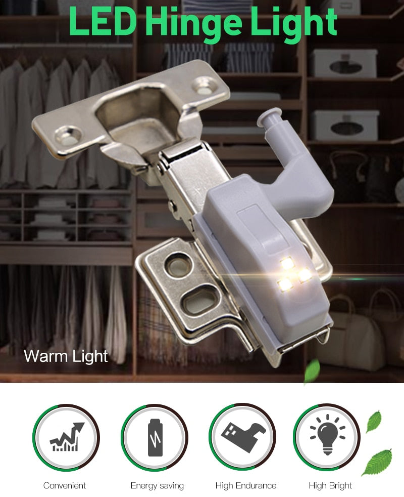 LED Cabinet Light | Wardrobe Light | Inner Hinge Lamp For Cupboard Closet Kitchen