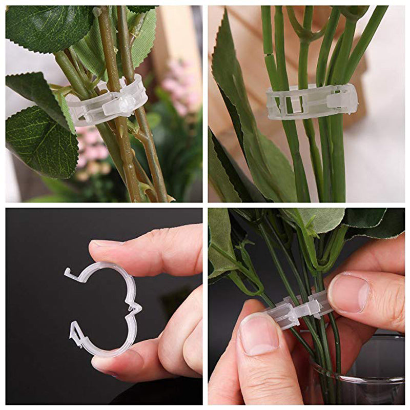 50/100pcs 30mm Plastic Plant Support Clips For Tomato Hanging Trellis Vine Connects