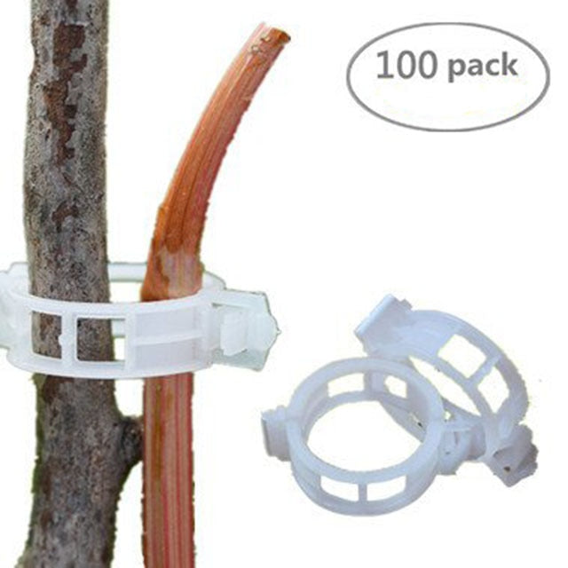 50/100pcs 30mm Plastic Plant Support Clips For Tomato Hanging Trellis Vine Connects