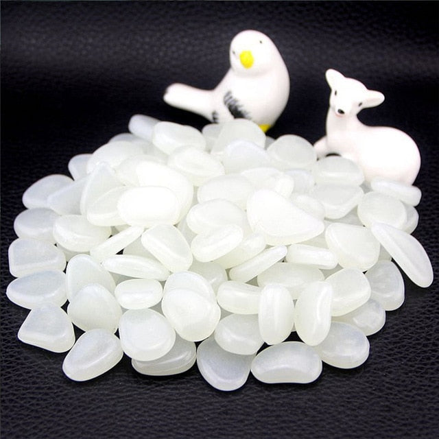 50Pcs Glow in the Dark Pebbles for Walkways ,Garden ,Patio, Lawn