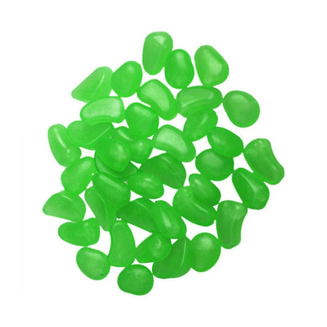50Pcs Glow in the Dark Pebbles for Walkways ,Garden ,Patio, Lawn