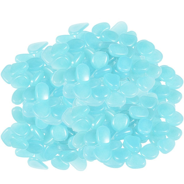 50Pcs Glow in the Dark Pebbles for Walkways ,Garden ,Patio, Lawn
