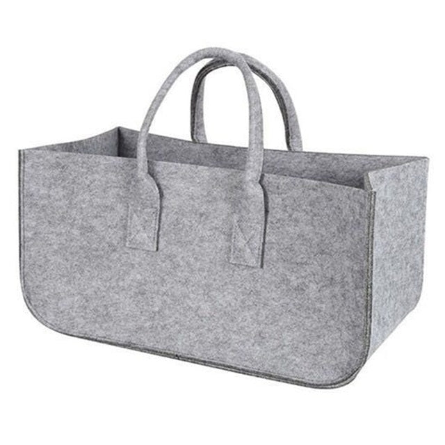 Fireplace Wood Felt Storage Bag ,Shopping Basket Magazine , Log Holders Carriers