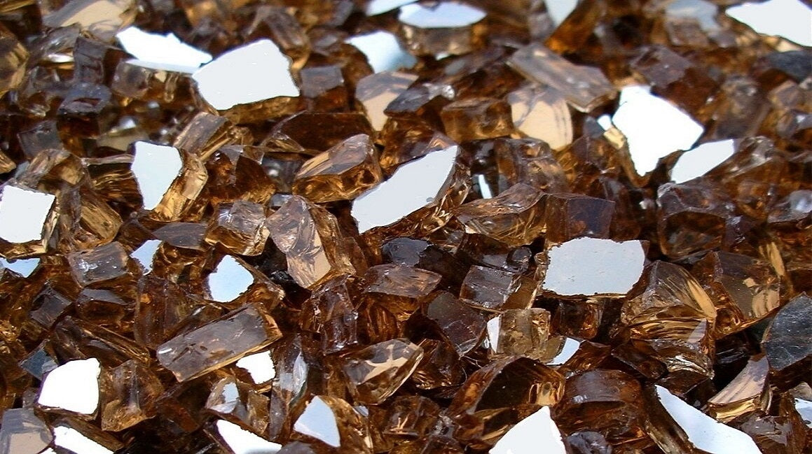 copper reflective fireglass