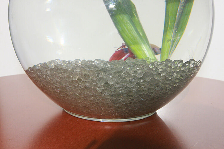 10 lb. Clear Glass Pebbles 1/4" for Fire Pits and Fireplace