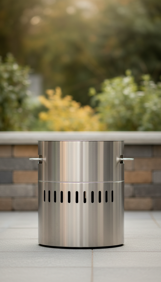 Stainless Steel Fire Pit With Deep Bowl
