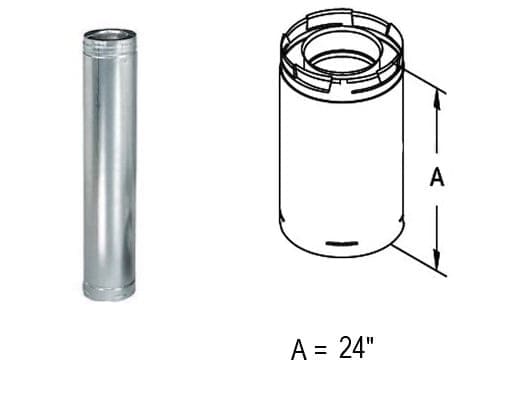 DuraVent 58DVA-24 Direct Vent Pro Galvanized Steel Pipe