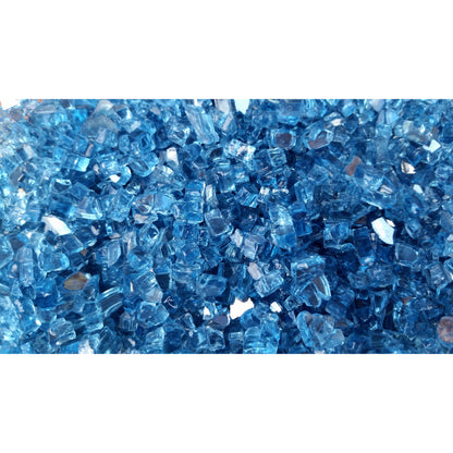 Aqua Blue Reflective Fireglass 1/4"