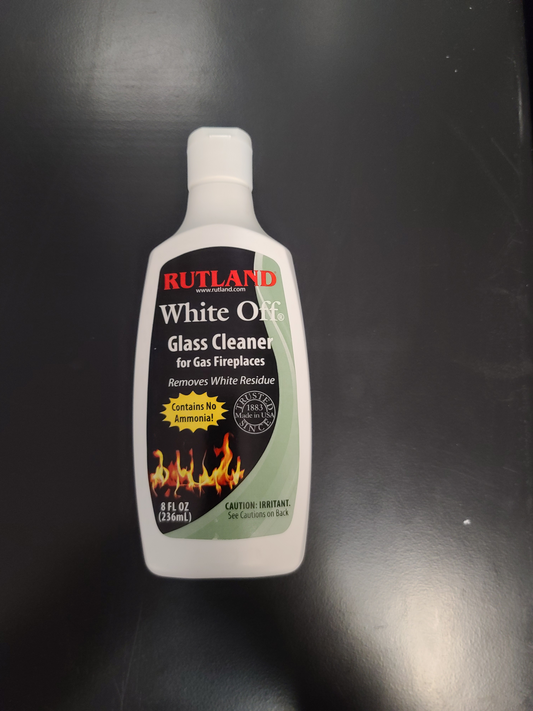 White Off Fireplace Glass Cleaner