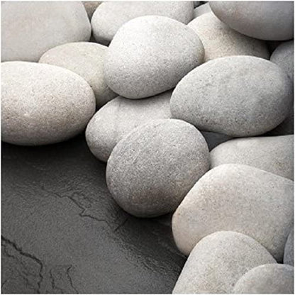 Off White / Light Gray Heat Resistant Natural Fire Stones for Fireplace and Firepits