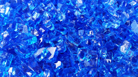 10 lb. Blue Diamond Fire Glass 1/4" for Fire Pits and Fireplace