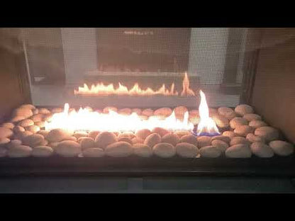 Off White / Light Gray Heat Resistant Natural Fire Stones for Fireplace and Firepits