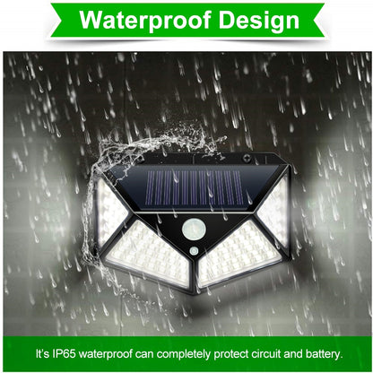 100 LED Solar Light, Outdoor Solar Powered Lamp , Waterproof PIR Motion Sensor, Light for Garden Decoration
