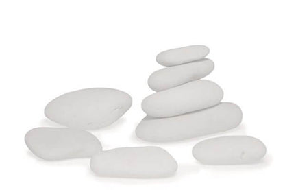 Garden Stones Semi - Polished White Stones