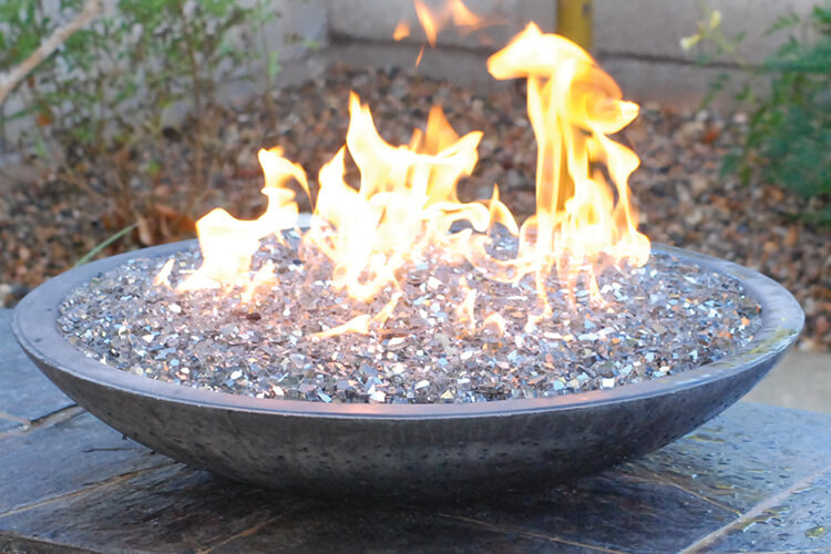 10 lb. Clear Reflective 1/4" Fire Glass for Fire Pits and Fireplace